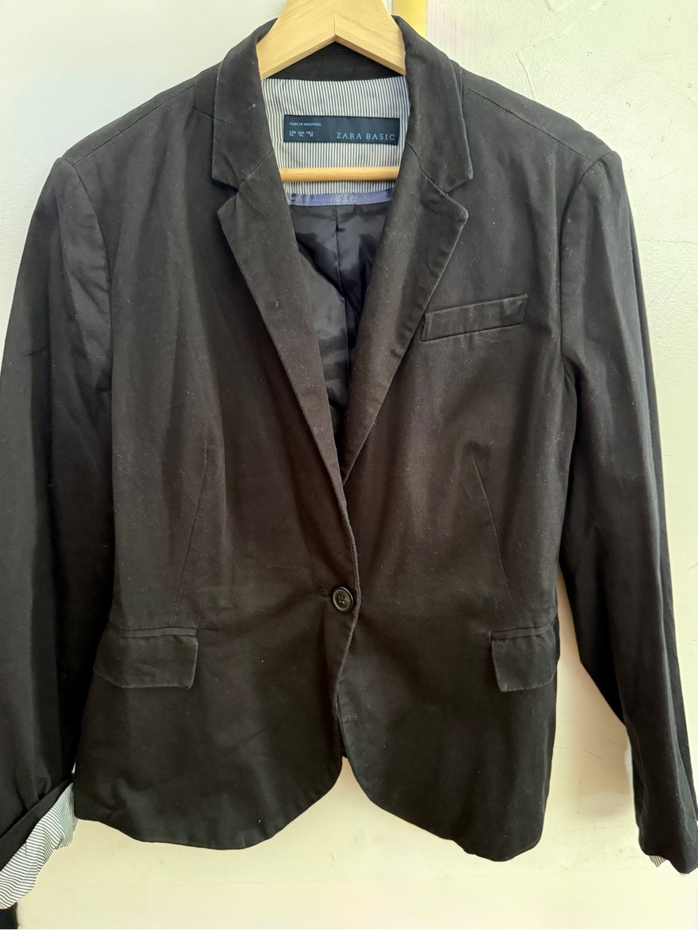 Zara Black Single-Button Women's Blazer
